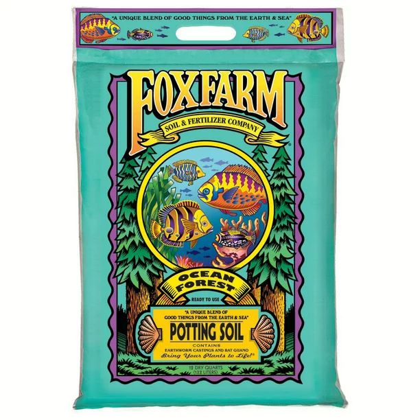 Foxfarm FX14053 Ocean Forest Organic Garden Potting Soil Mix 12 Quarts, 11.9 Lbs - Walmart.com | Walmart (US)