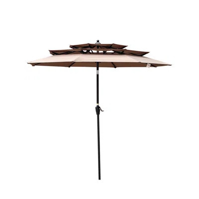 3-Tiers Outdoor Patio Umbrella With Crank And Tilt And Wind Vents For Garden Deck Backyard Pool Shade Outside Deck Swimming Pool | Wayfair North America