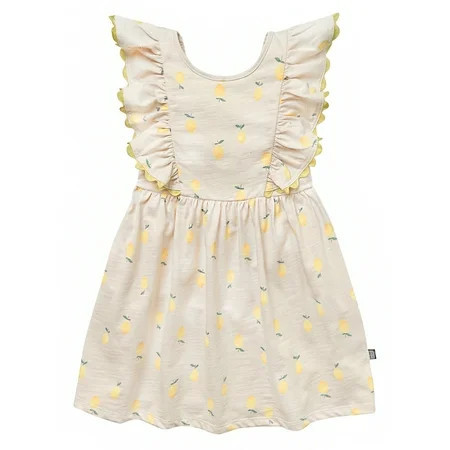 Modern Moments Toddler Girl Ruffle Sleeve Dress with RicRac Trim, Sizes 12M-5T | Walmart (US)