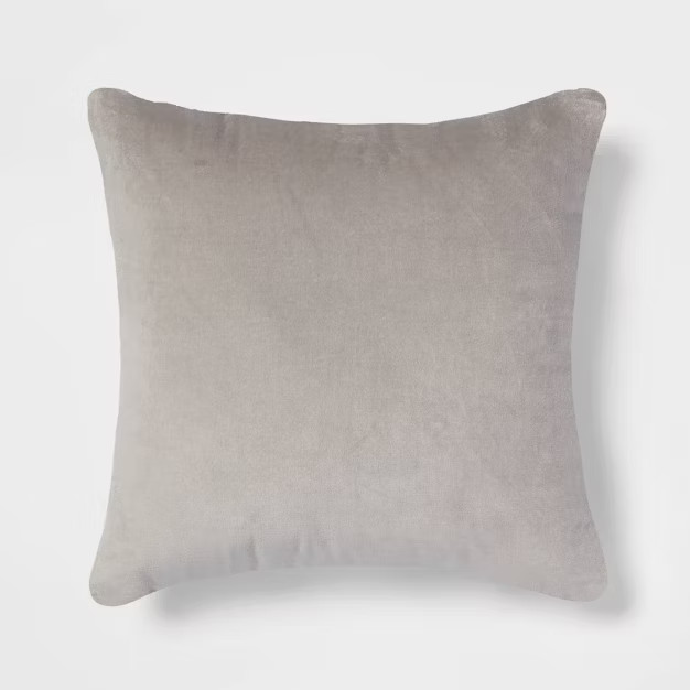 Solid Velvet Linen Reversible Square Throw Pillow - Threshold™ | Target