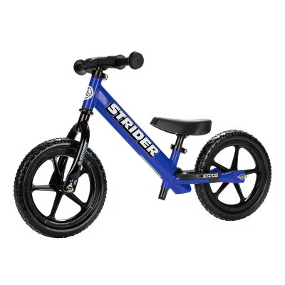Strider Sport 12" Kids' Balance Bike - Blue: Adjustable Handlebar & Seat, Steel Frame | Target