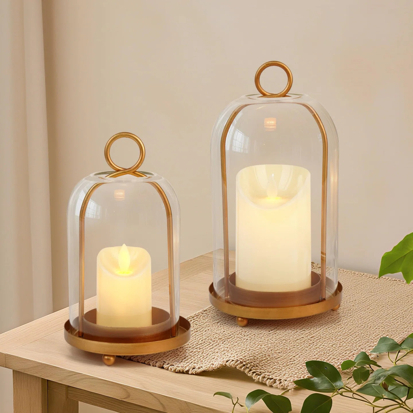 Glass Hurricane Candle Holder (Set of 2) | Wayfair North America