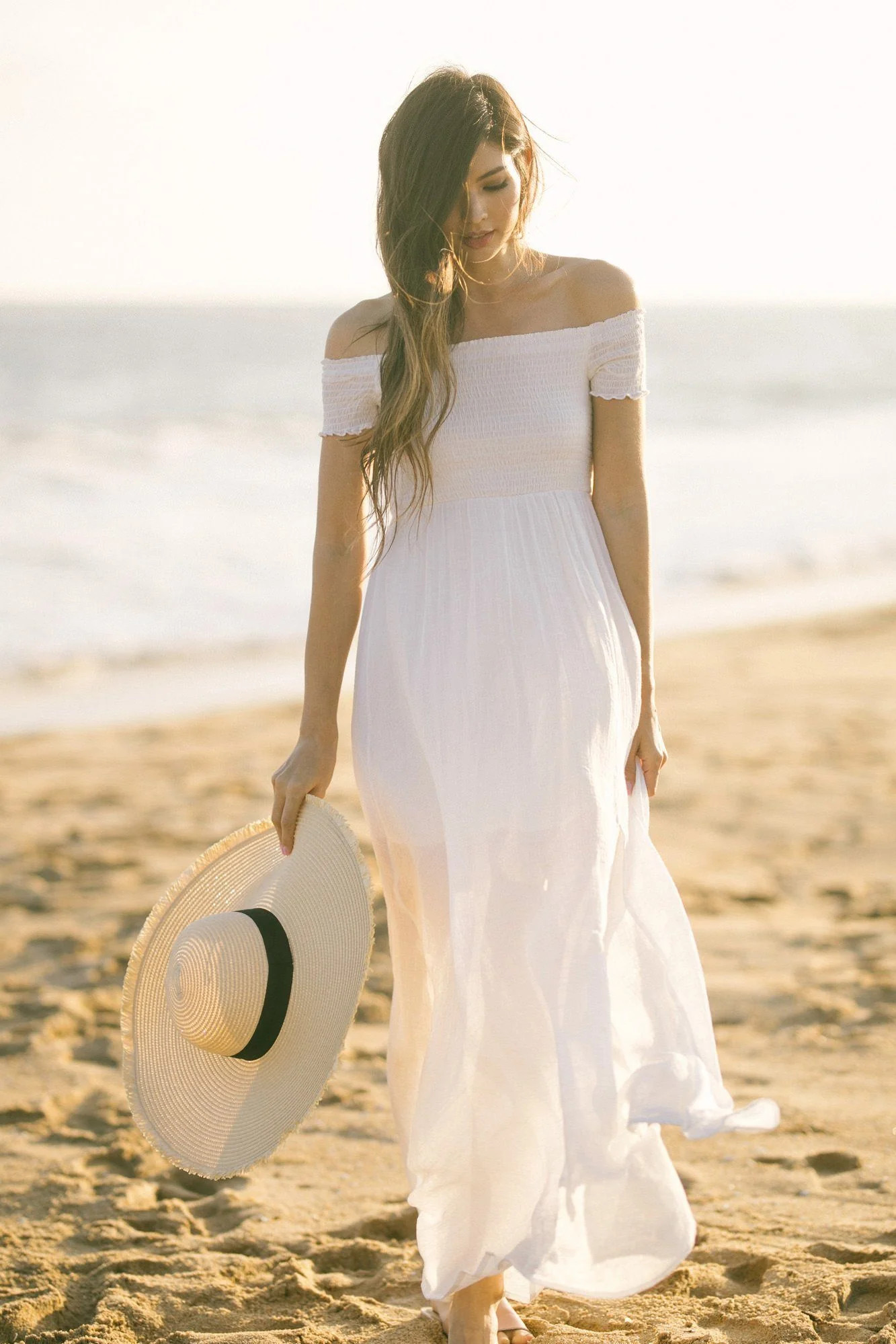 Lucille Off Shoulder Maxi Dress | Morning Lavender