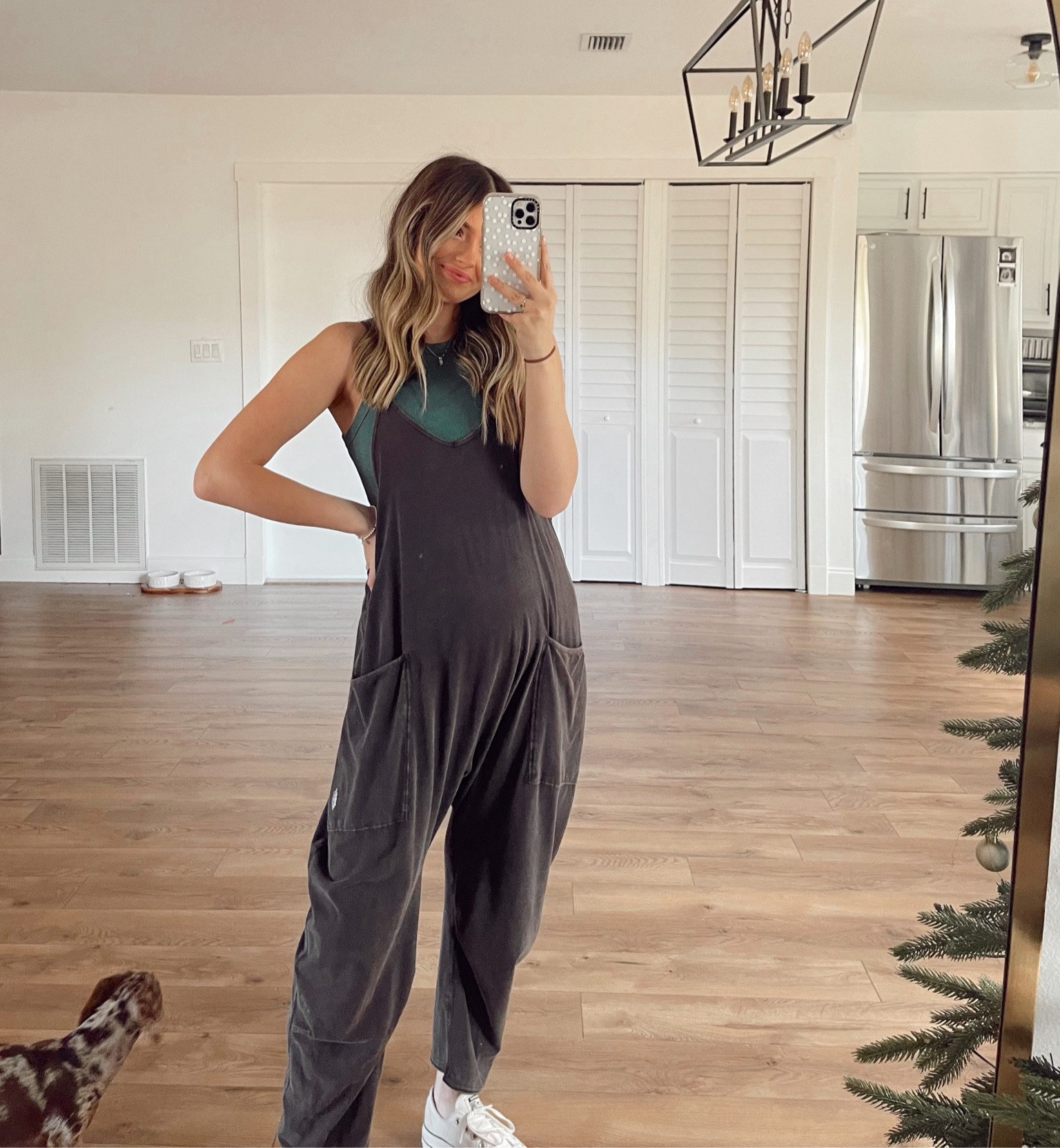 Hot Shot Onesie perfect for pre-pregnancy, pregnancy, & postpartum 🤍 (wearing size xs! it runs BIG) 

#LTKbump #LTKstyletip #LTKfit