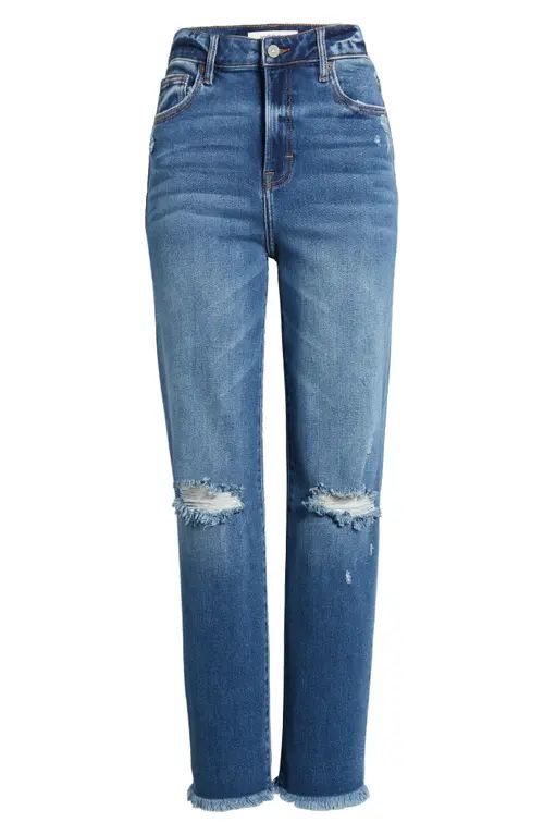 HIDDEN JEANS Ripped Frayed Hem Slim Straight Leg Jeans | Nordstrom | Nordstrom