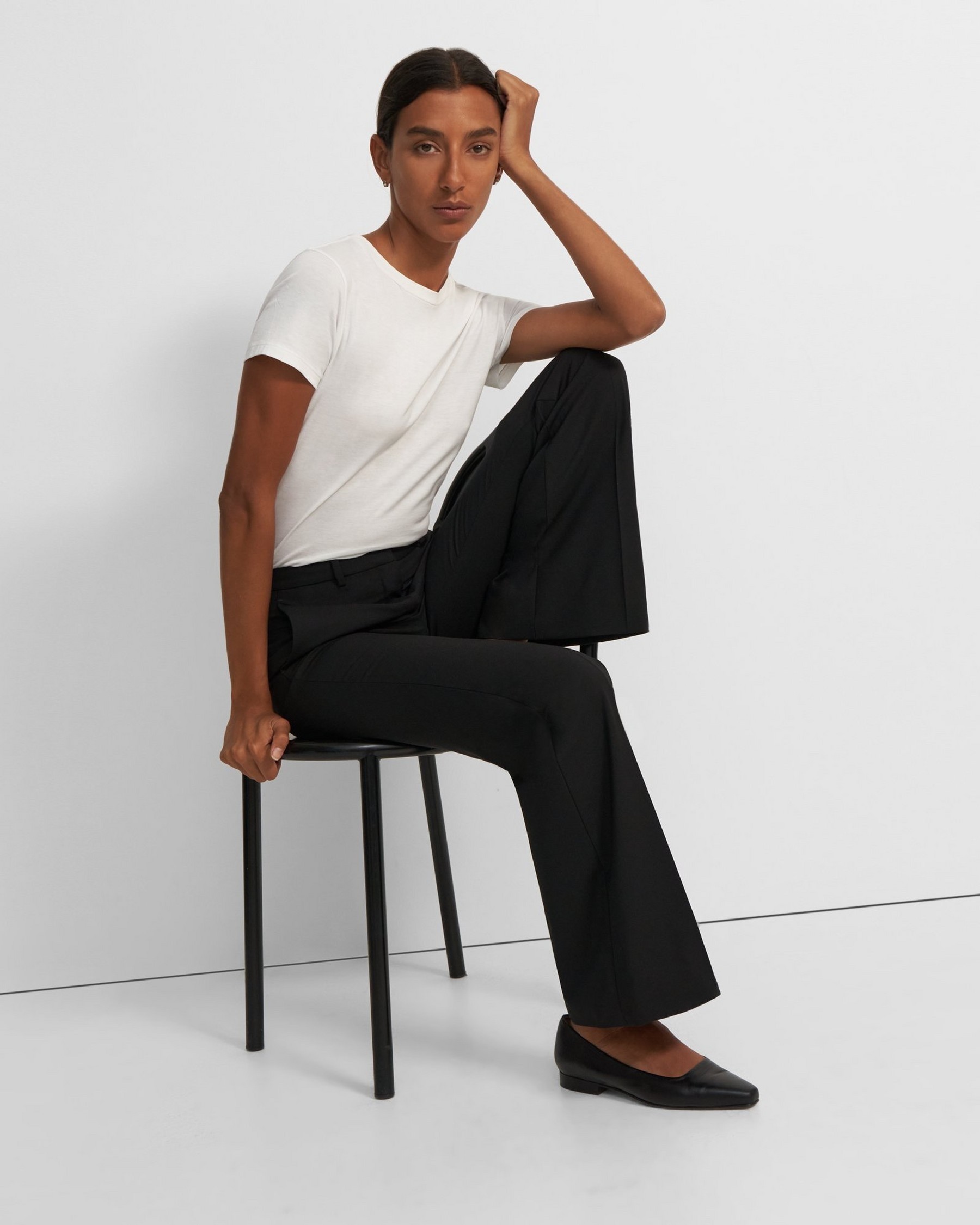 Demitria Pant in Good Wool | Theory