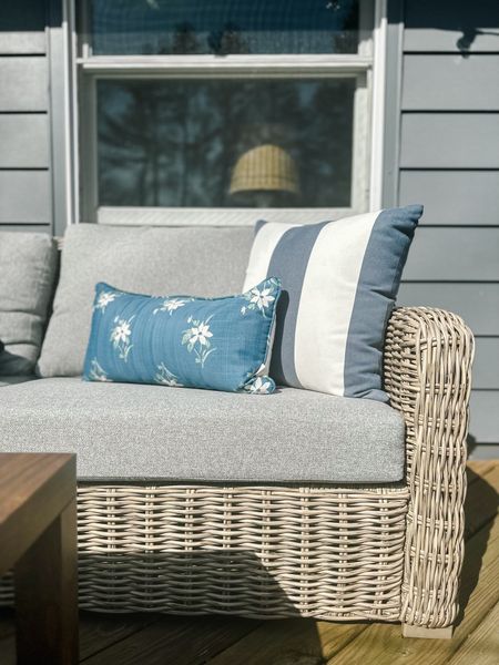 Loving our new deck furniture and can’t wait to finish off this space to enjoy this summer! 

Rounding up some other great furniture options as well as some fun outdoor pillows. 
