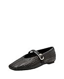 Katy Perry Women's The Evie Mary Jane Woven Flat, Black, 11 | Amazon (US)