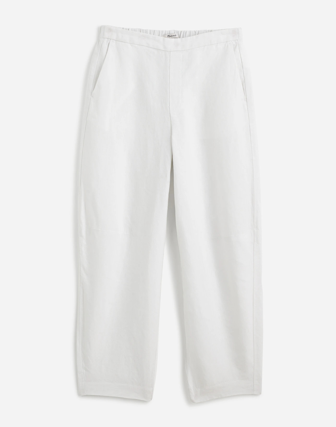 Pull-On Barrel Pants in 100% Linen | Madewell | Madewell