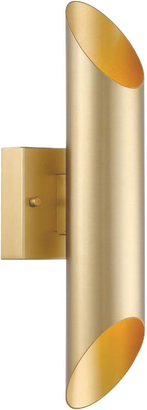 DESIGNERS FOUNTAIN Skyler LED Outdoor Wall Lantern Sconce, Luxor Gold, LED6092-LXG | Amazon (US)