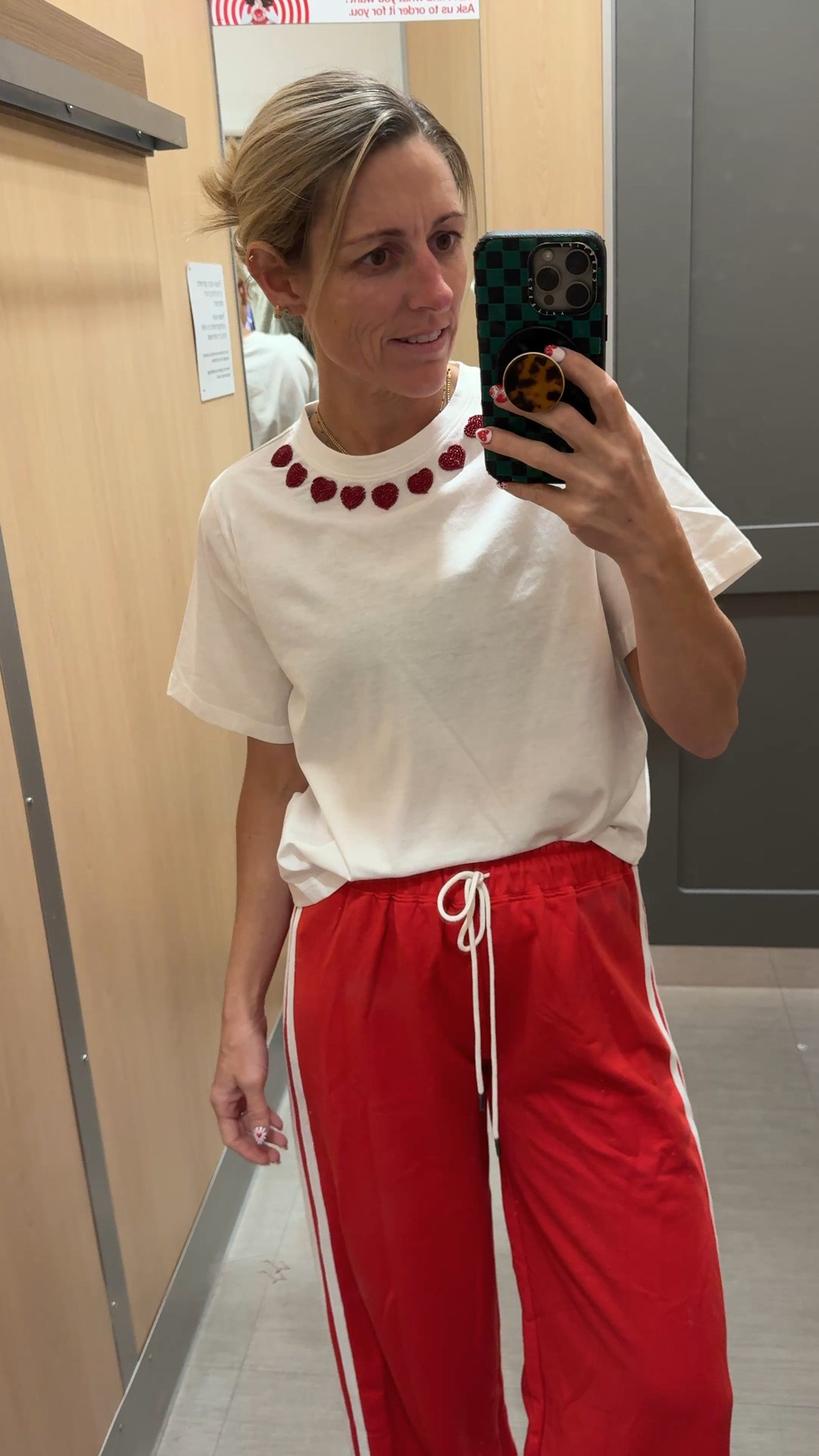 Target finds! Grab this heart beaded white tea for Valentine’s Day. I also own and love these wide leg joggers. They are so comfy.

#ValentinesOutfit #ValentinesDay #TargetStyle #TargetFinds

#LTKOver40 #LTKSeasonal #LTKValentine