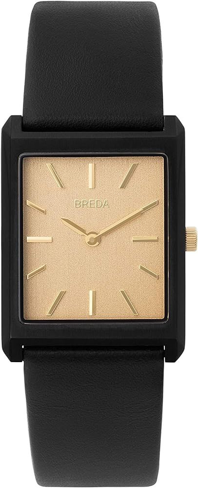 Breda Virgil 1736 Square Wrist Watch with Genuine Leather Band, 26MM | Amazon (US)