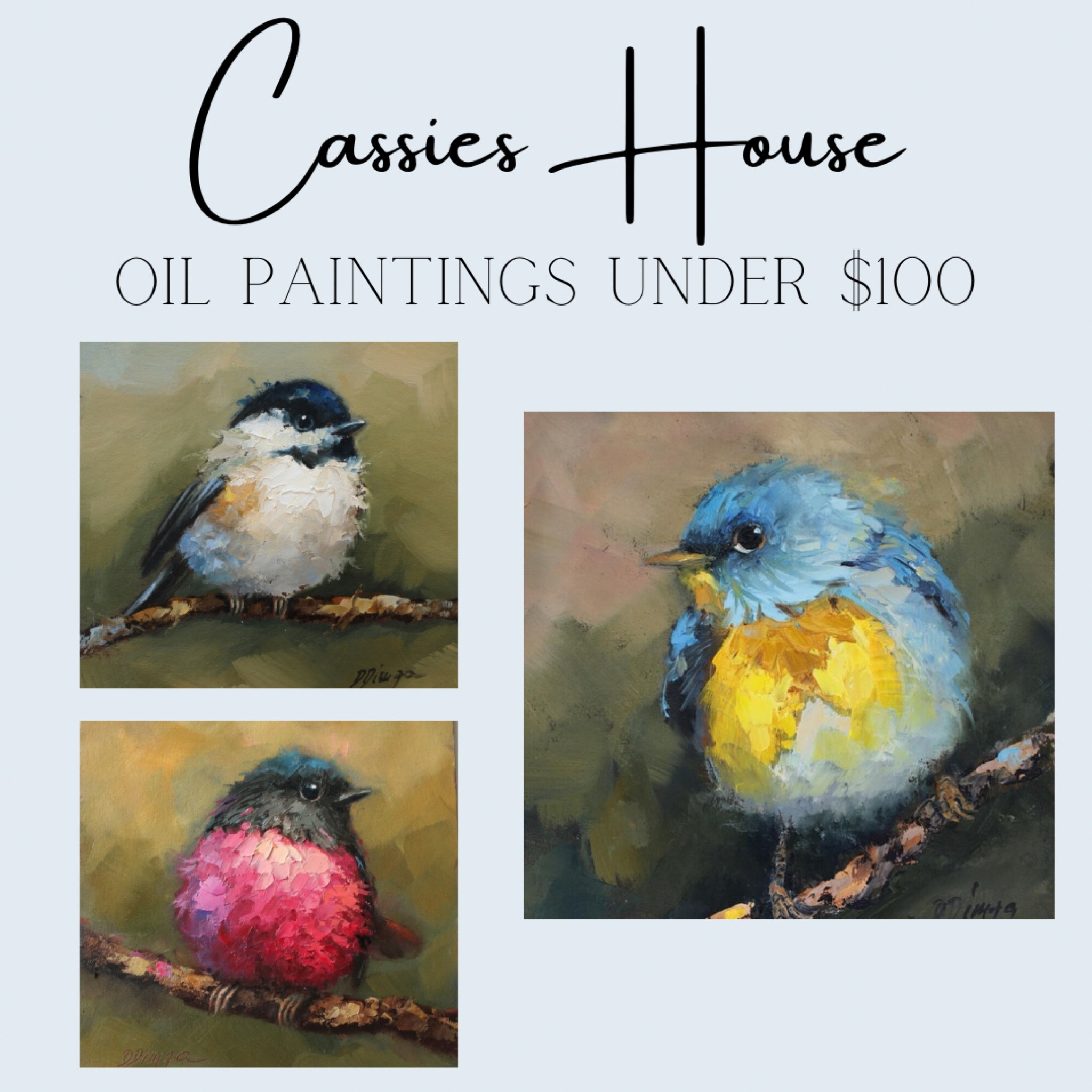 Bird oil paintings.

#LTKhome