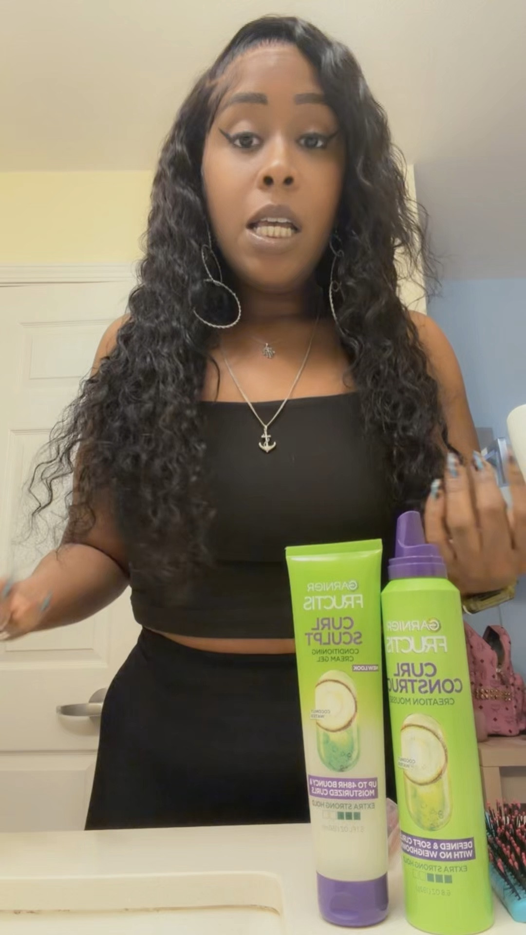 I love using Garnier Fructis products in my curly hair! It doesnt make the hair heavy but makes the curls pop and it smells so good. :-)

#LTKmorningroutine #LTKdayinmylife #LTKTravel