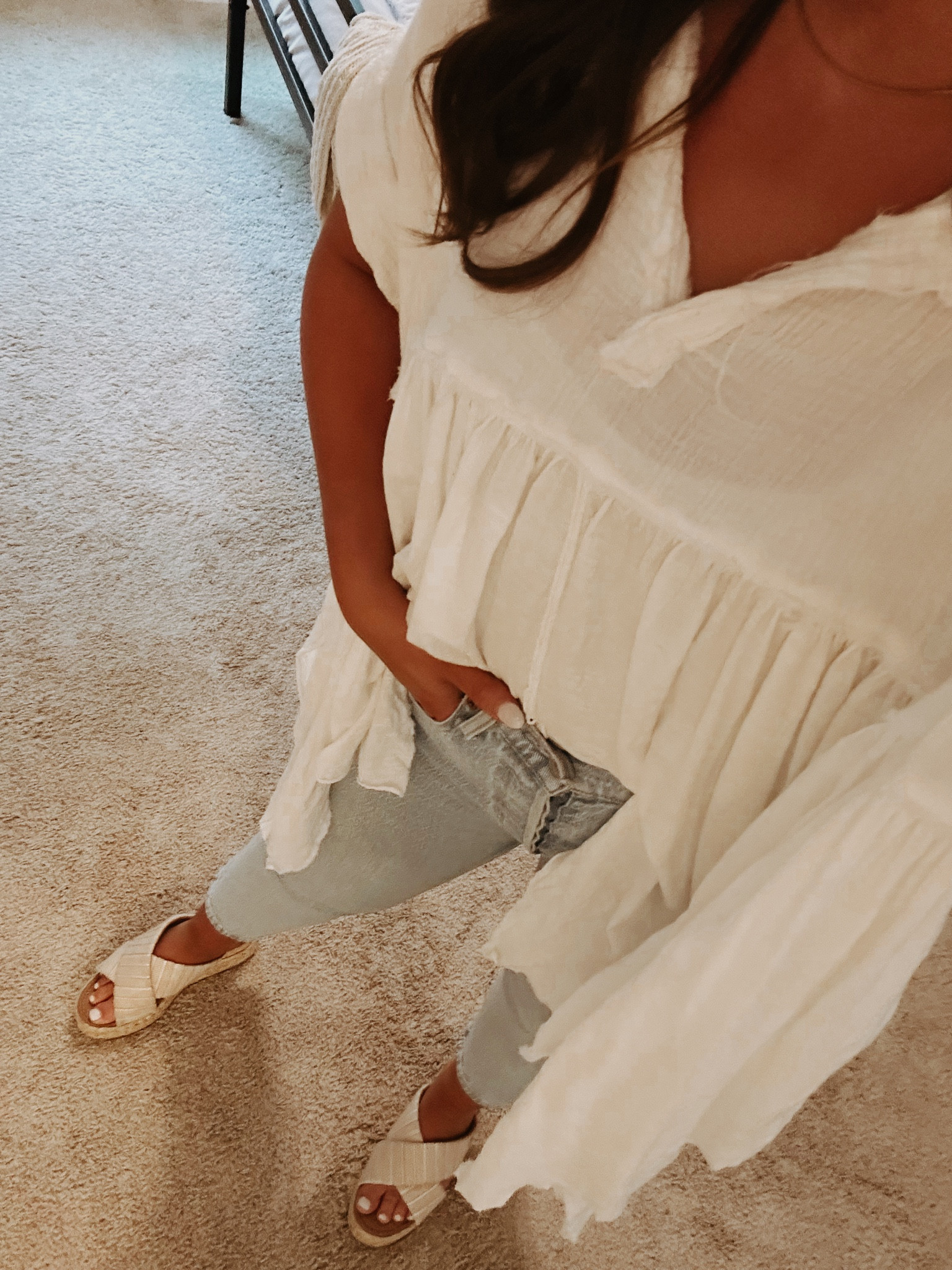 I shared my #ootd over on stories today because I cannot get over these sandals! Only $35 from #target and they’re perfect for work, date night and any summer time look!  


#LTKFind #LTKSeasonal #LTKshoecrush