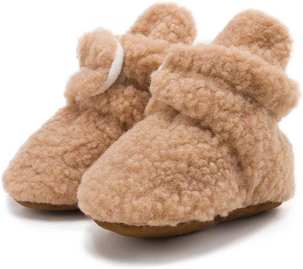 ISINSER Baby Boys Girls Cotton Booties Cozy Fleece Winter Warm Socks Newborn House Slipper Infant Cr | Amazon (US)