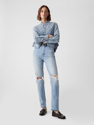 High Rise Cheeky Straight Jeans | Gap (US)