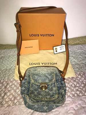 LOUIS VUITTON DENIM CAMERA BAG*DANUBE JEANS CROSSBODY+SHOULDER*BOX*SLEEPER*RARE | eBay US