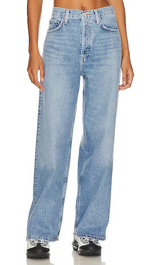 AGOLDE Low Slung Baggy in Denim-Light. - size 25 | Revolve Clothing (Global)