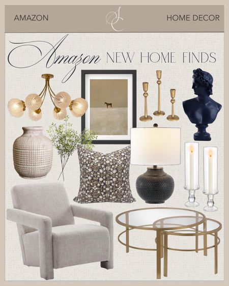 Amazon new home Finds include chandelier, vase, greenery stem, wall decor, throw pillow, candle stick holders, candle stick hurricanes, bust statue, lamp, accent chair, and nesting tables.

Home decor, home accents, Amazon home, Amazon finds, spring refresh, living room

#LTKhome #LTKstyletip #LTKfindsunder100