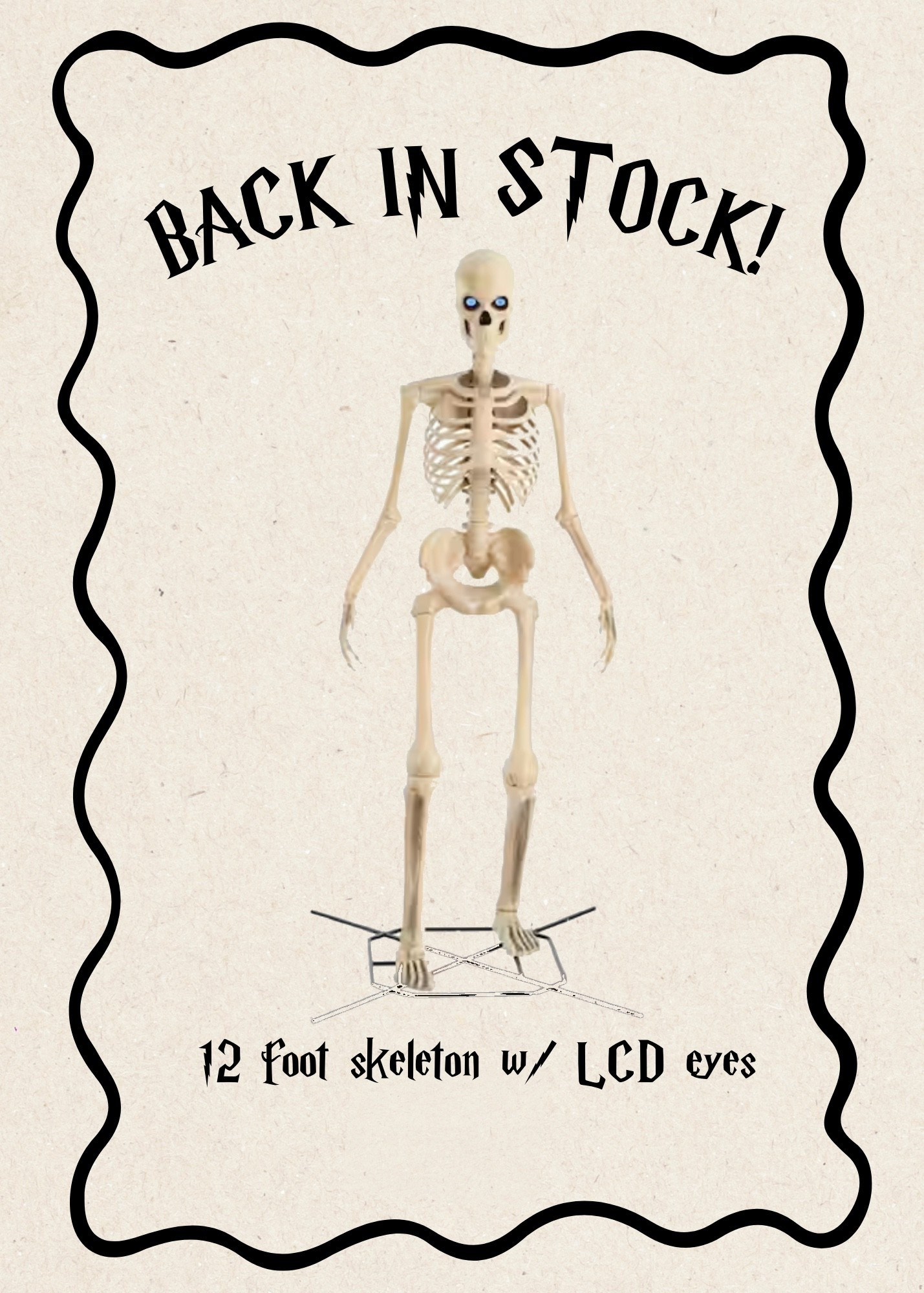 The 12 ft scary Skelton is baaack! 👻 Customize his eyes because they move, and stands double the size of a regular Skelly! HURRY AND GET HIM

#LTKSeasonal #LTKHome #LTKSaleAlert