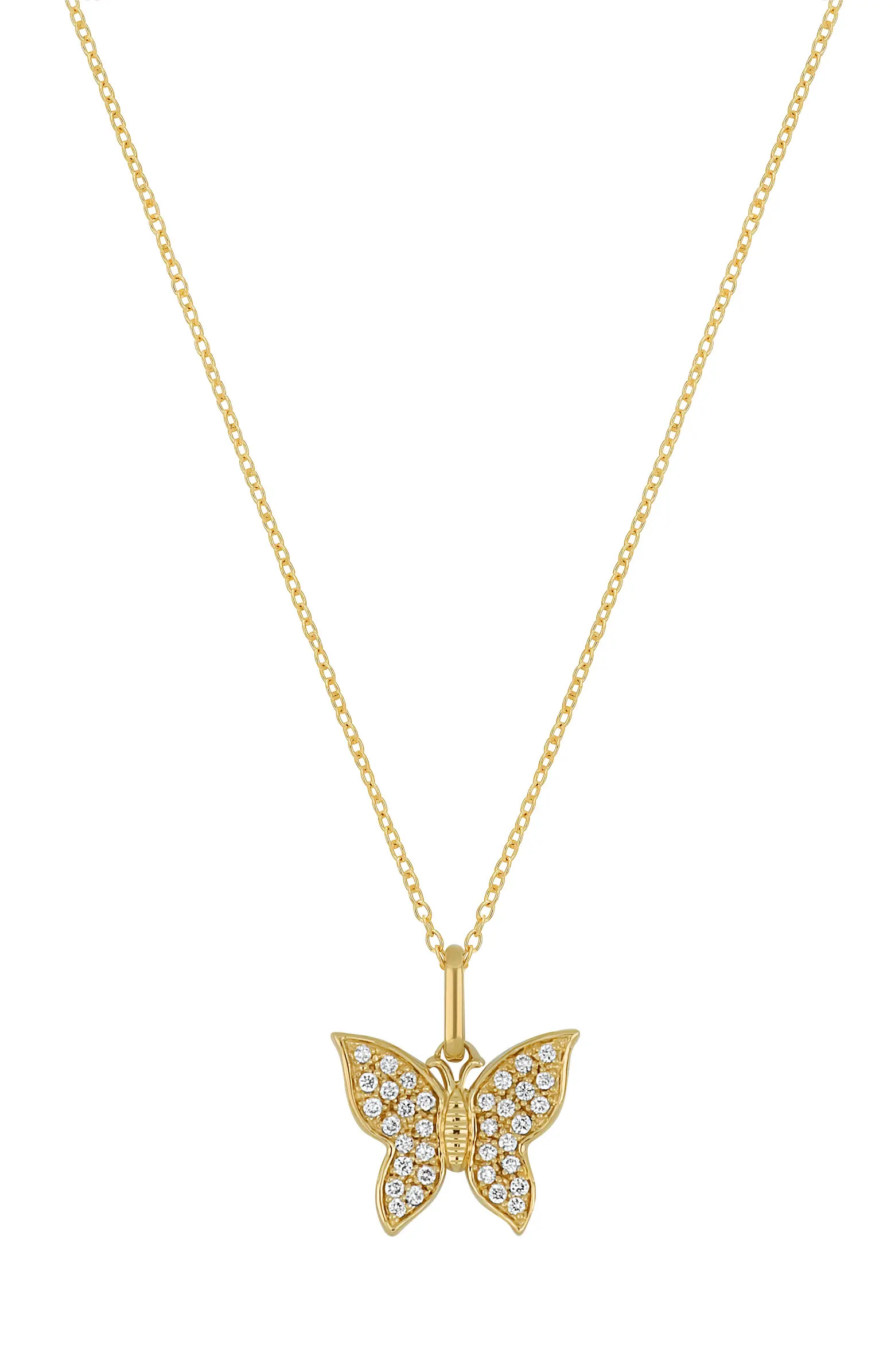 Bony Levy BL Icon Pavé Diamond Butterfly Pendant Necklace | Nordstrom | Nordstrom