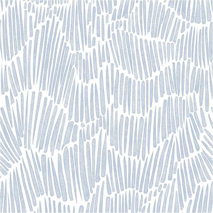 Blue Modern Striped Wallpaper Peel and Stick Wallpaper Boho 17.3"×78.8" Simple Removable Self Ad... | Amazon (US)