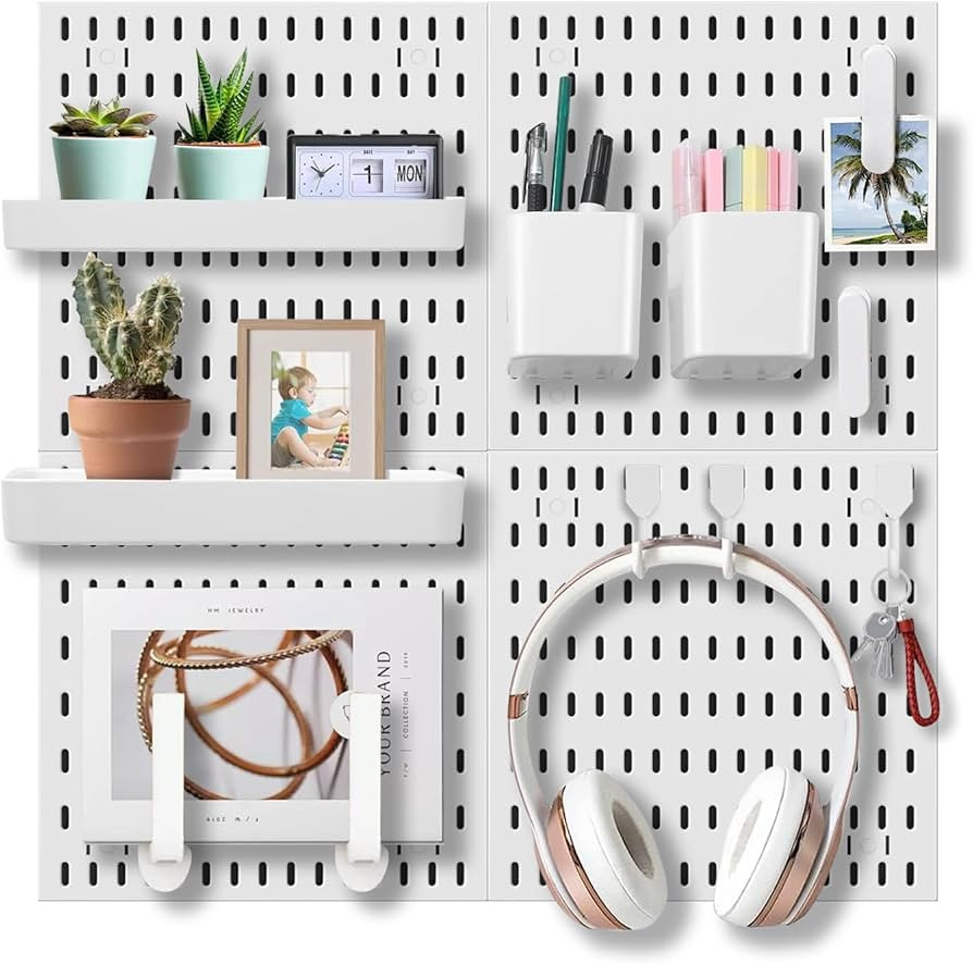 Wall Organizer Peg Board - Elevate And Declutter Your Gaming And Office - Create A Perfectly Stru... | Amazon (US)