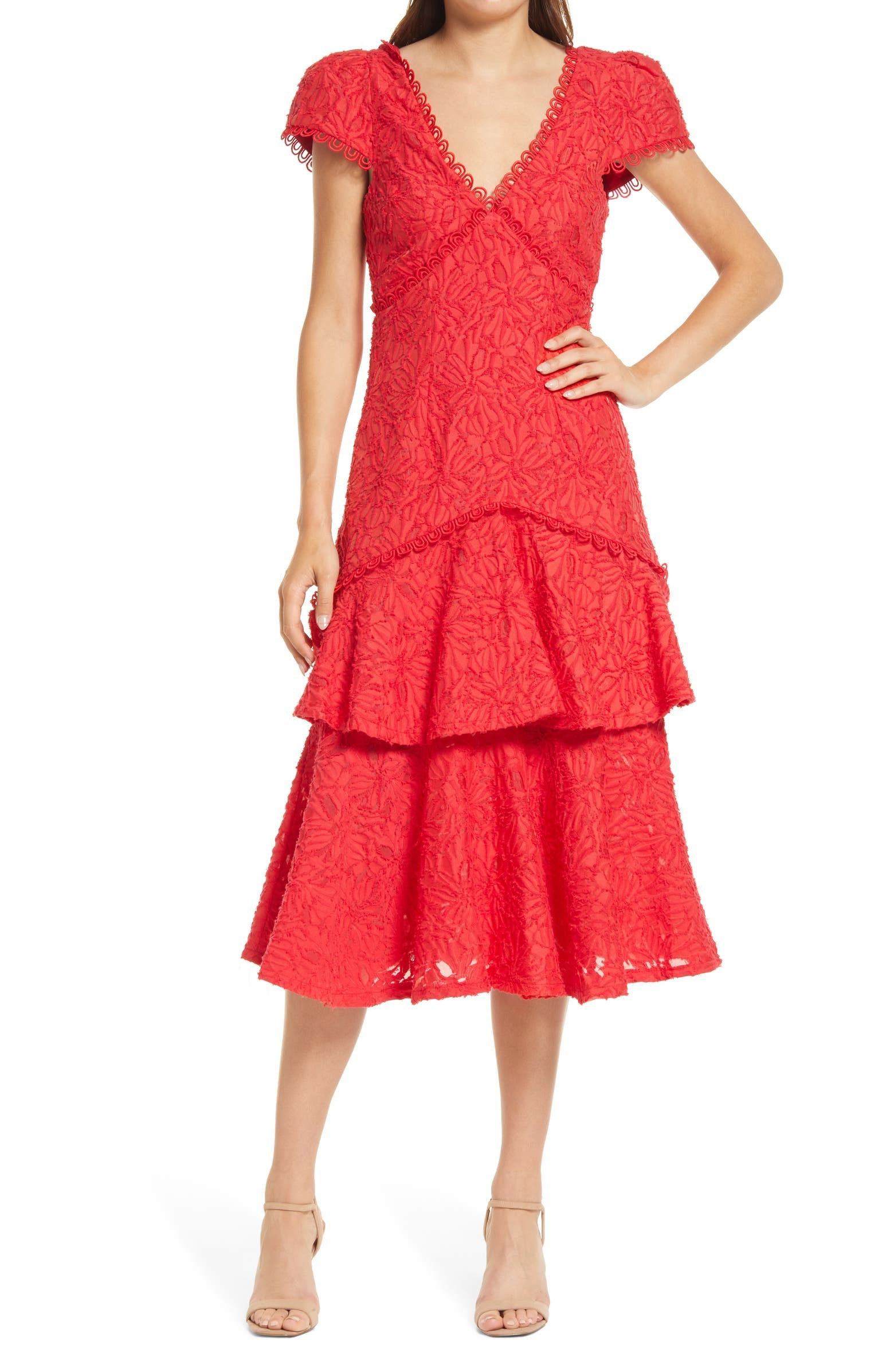 Short Sleeve Ruffle Skirt Dress | Nordstrom