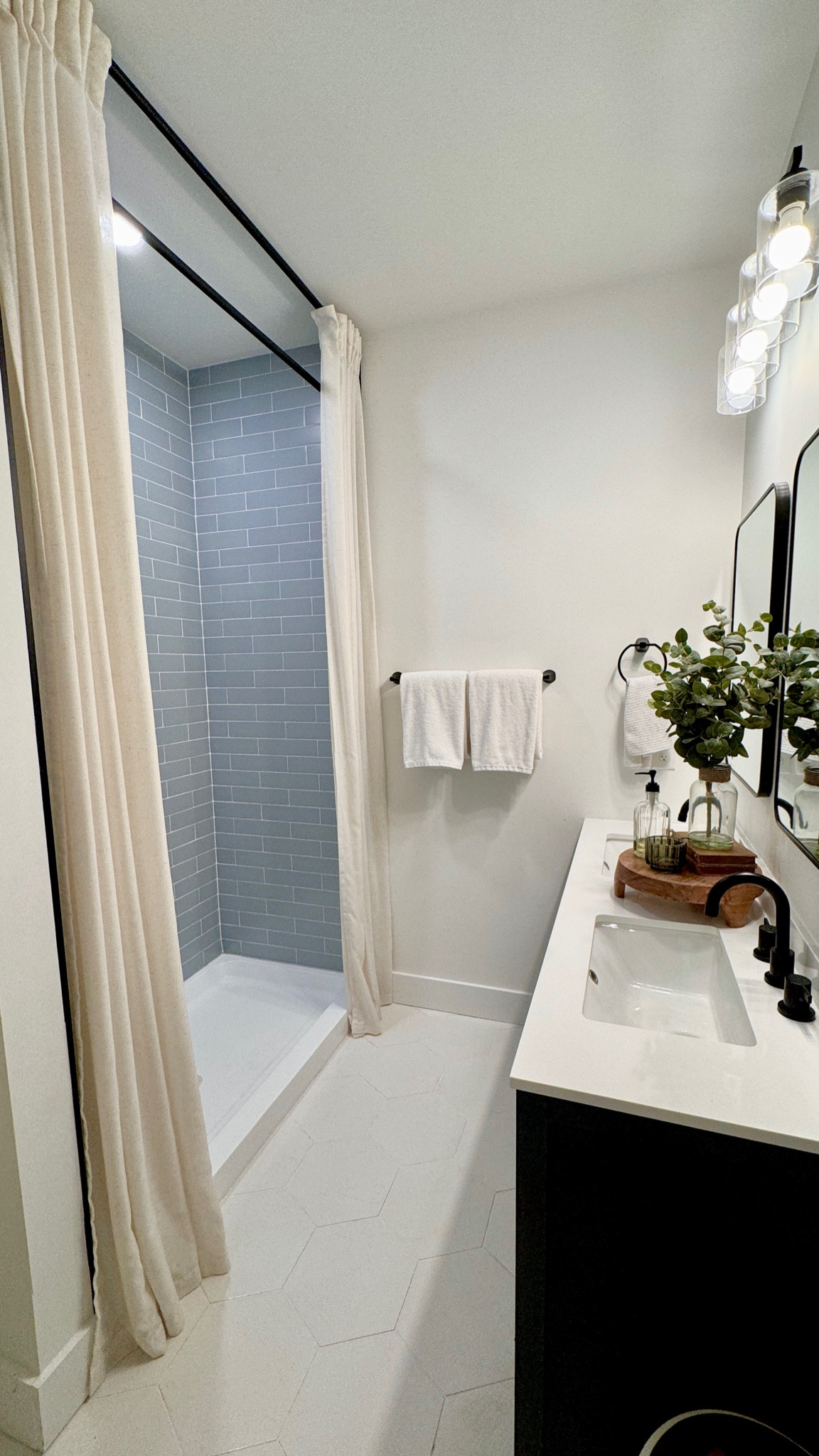 Shower curtain hack part 2 ✨ 

These are 102 inches! 

#LTKhome #LTKfindsunder50 #LTKstyletip