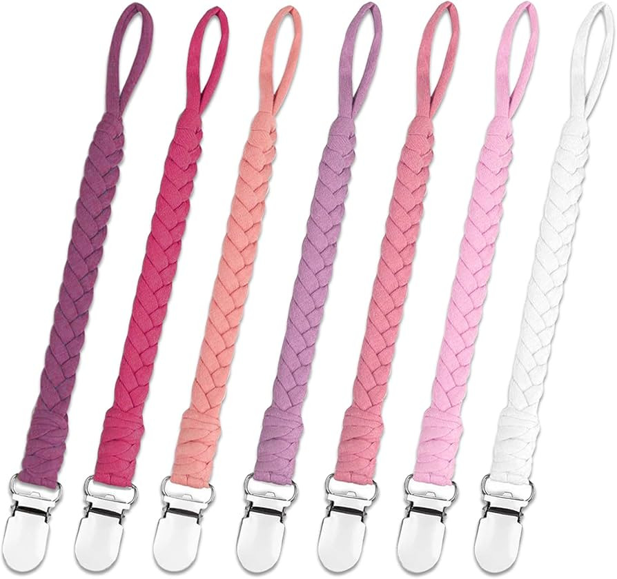 duludulu 7 Pcs Pacifier Clip, Pacifier Clips for Boys & Baby Girls Pacifier Holder Clip Binky Cli... | Amazon (US)