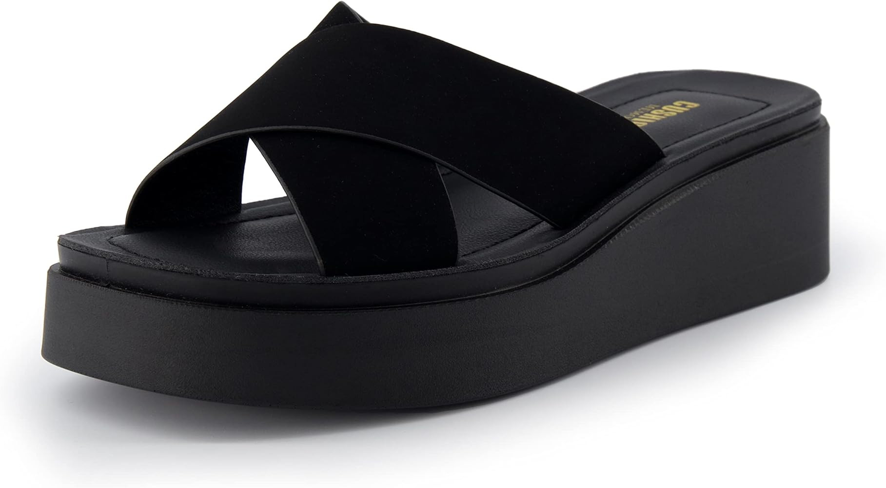 CUSHIONAIRE Women's Pepe crossband platform sandal with +Memory Foam | Amazon (US)