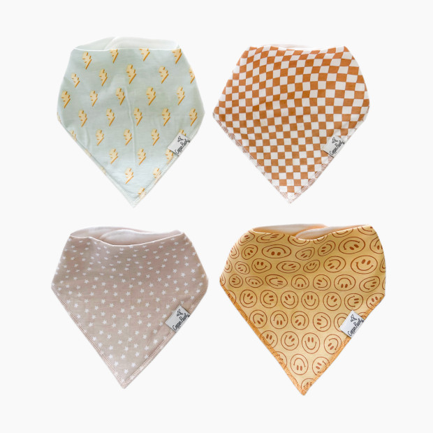 Copper Pearl Printed Bandana Bib Set (4-Pack) in Vance | Babylist