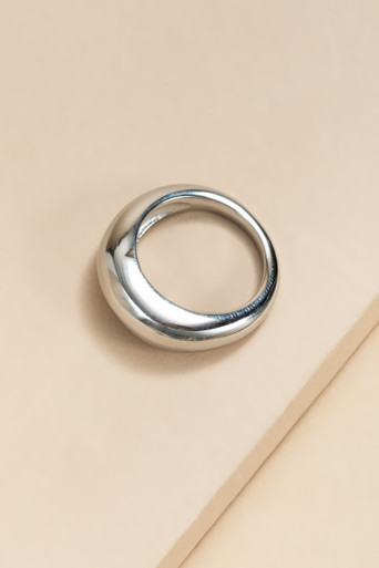 Linda Stainless Steel Dome Ring | Francesca's