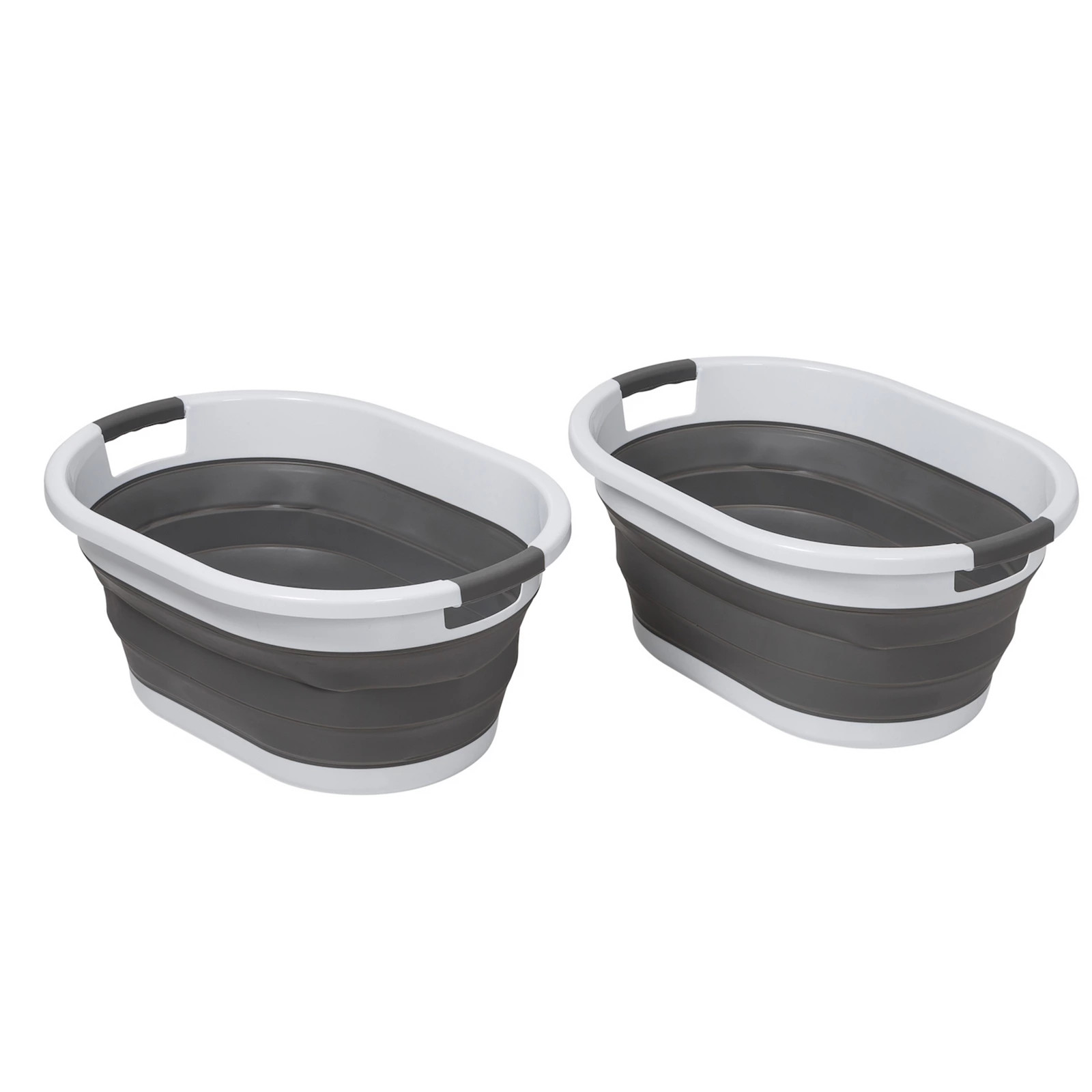 Honey-Can-Do 2-piece Collapsible Rubber Laundry Basket Set, Grey, HAMPER | Kohl's
