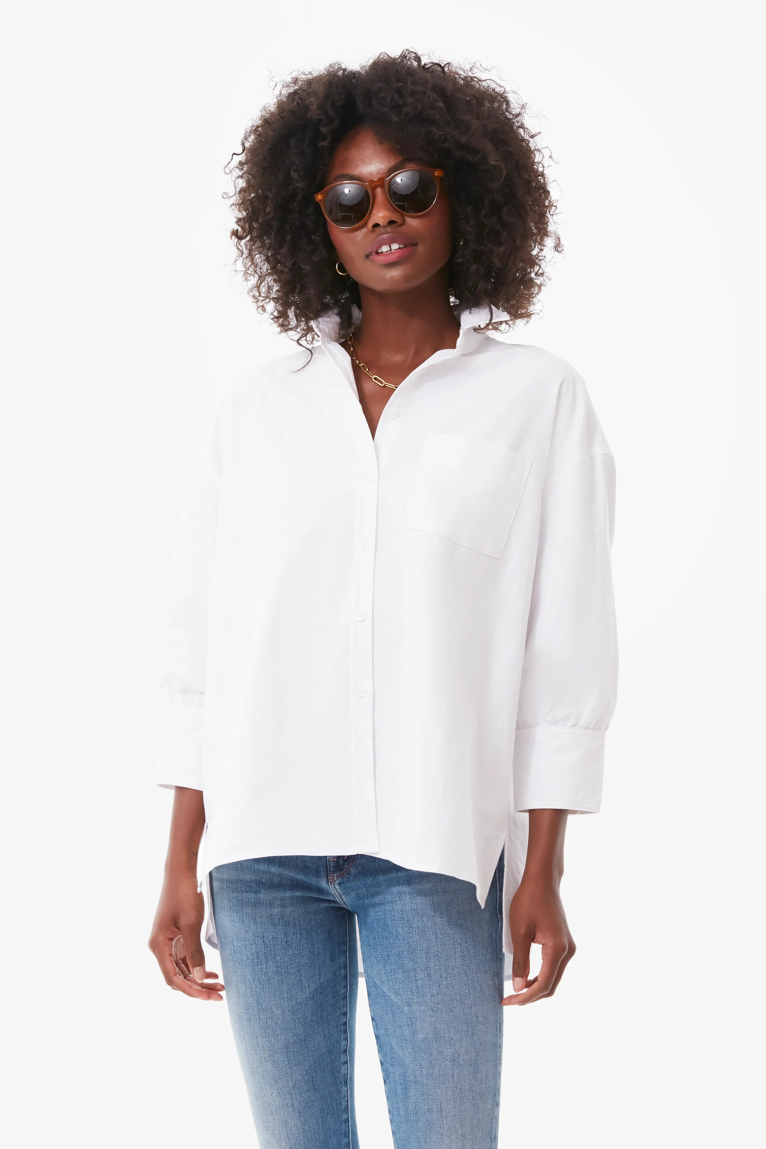 Blue Oxford Adair Boyfriend Shirt | Tuckernuck (US)