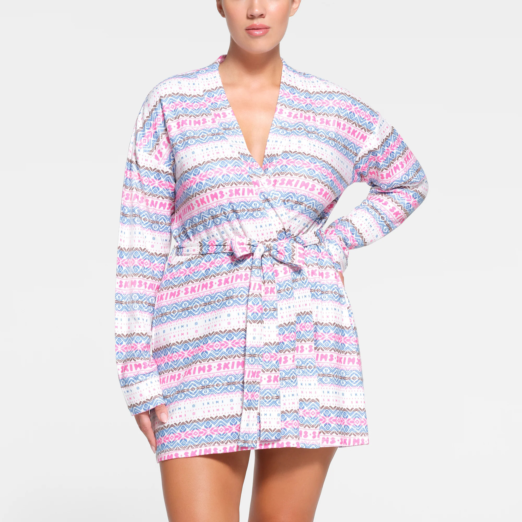 SKIMS Robe | White | Small | Logo Plush Pointelle | SKIMS (US)