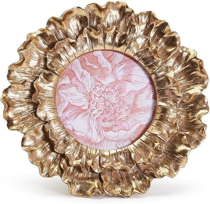 Two's Company Fleur D'Or 4" x 4" Golden Flower Photo Frame | Amazon (US)