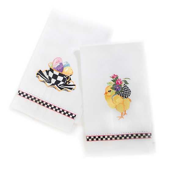 Chicks & Eggs Guest Towels - Set of 2 | MacKenzie-Childs