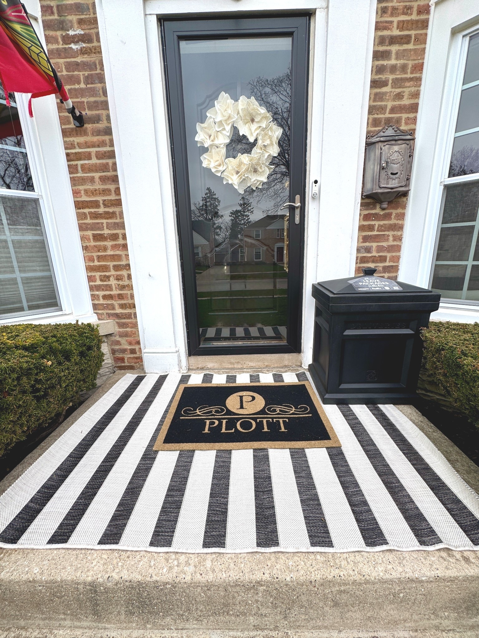 Front door home aesthetic: my target rug is sold out but sign up for notifications because it will come back in stock. Linked similar styles I have bought before. 

Custom initial mat - wayfair
Must have package box!
Wreath from Home Goods last year 

Home decor, outdoor decor

#LTKHome #LTKFindsUnder50 #LTKStyleTip