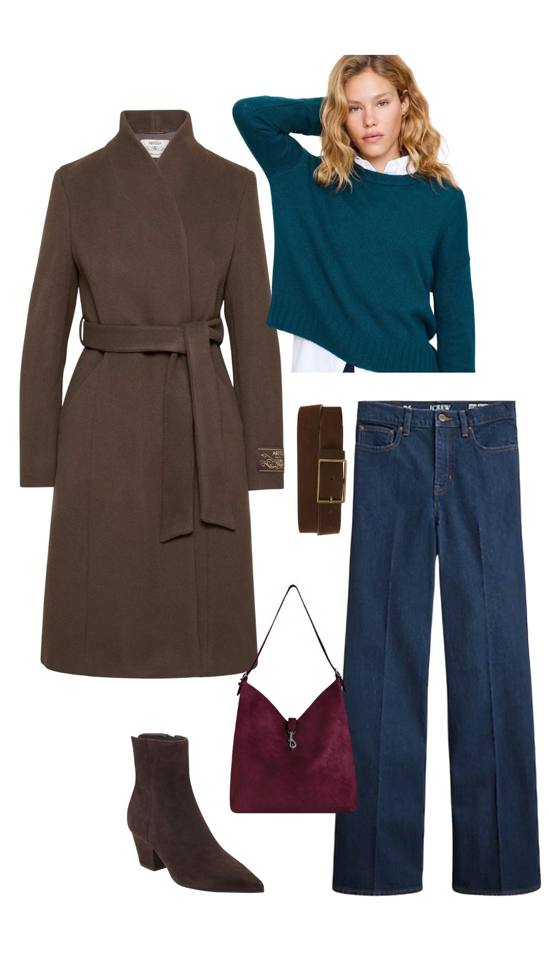 A deep teal sweater and rich berry handbag give this chocolate brown wool coat a luxurious vibe!

#LTKSeasonal #LTKOver40 #LTKStyleTip