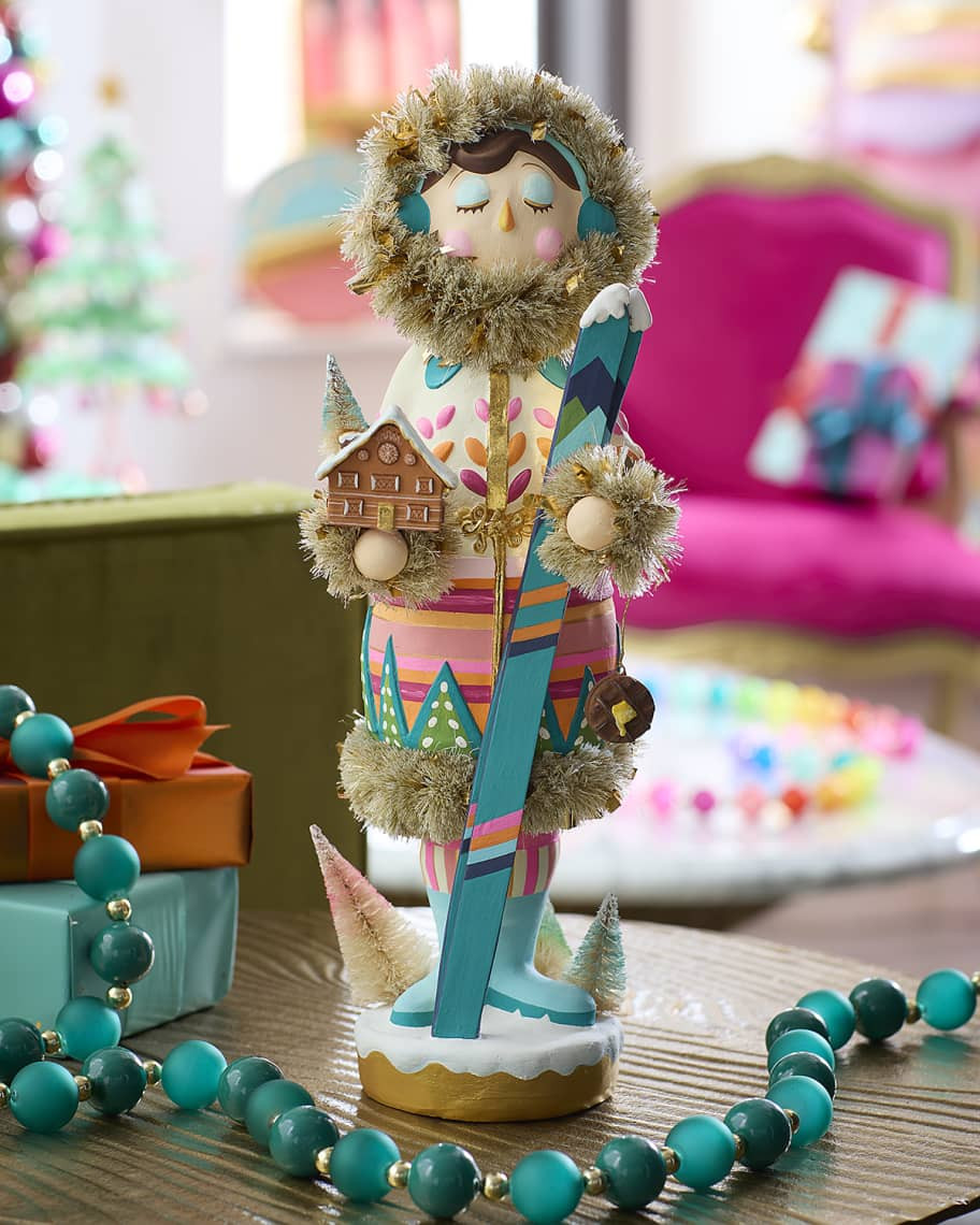 Glitterville Here We Come a Waffling Beba Tabletop Nutcracker | Neiman Marcus