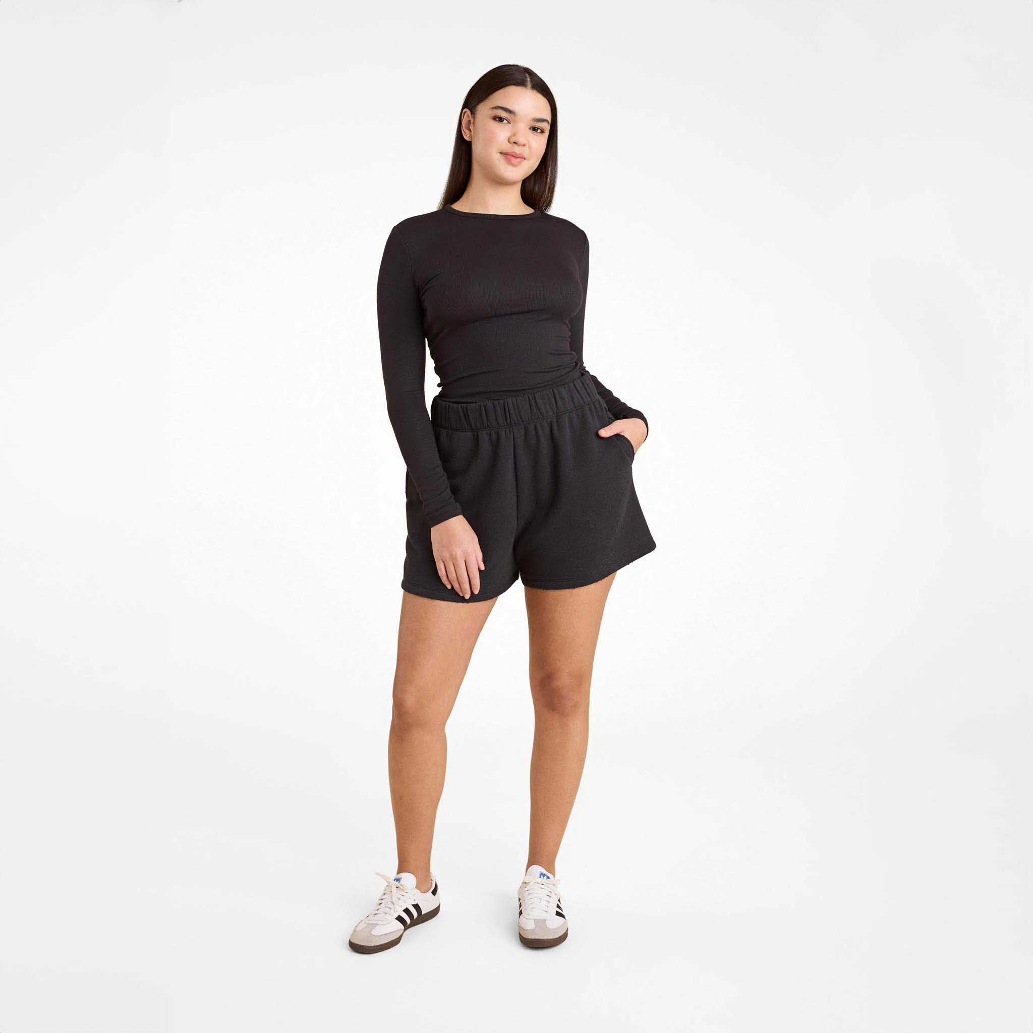 Vintage Fleece Short | Black | Nuuds US