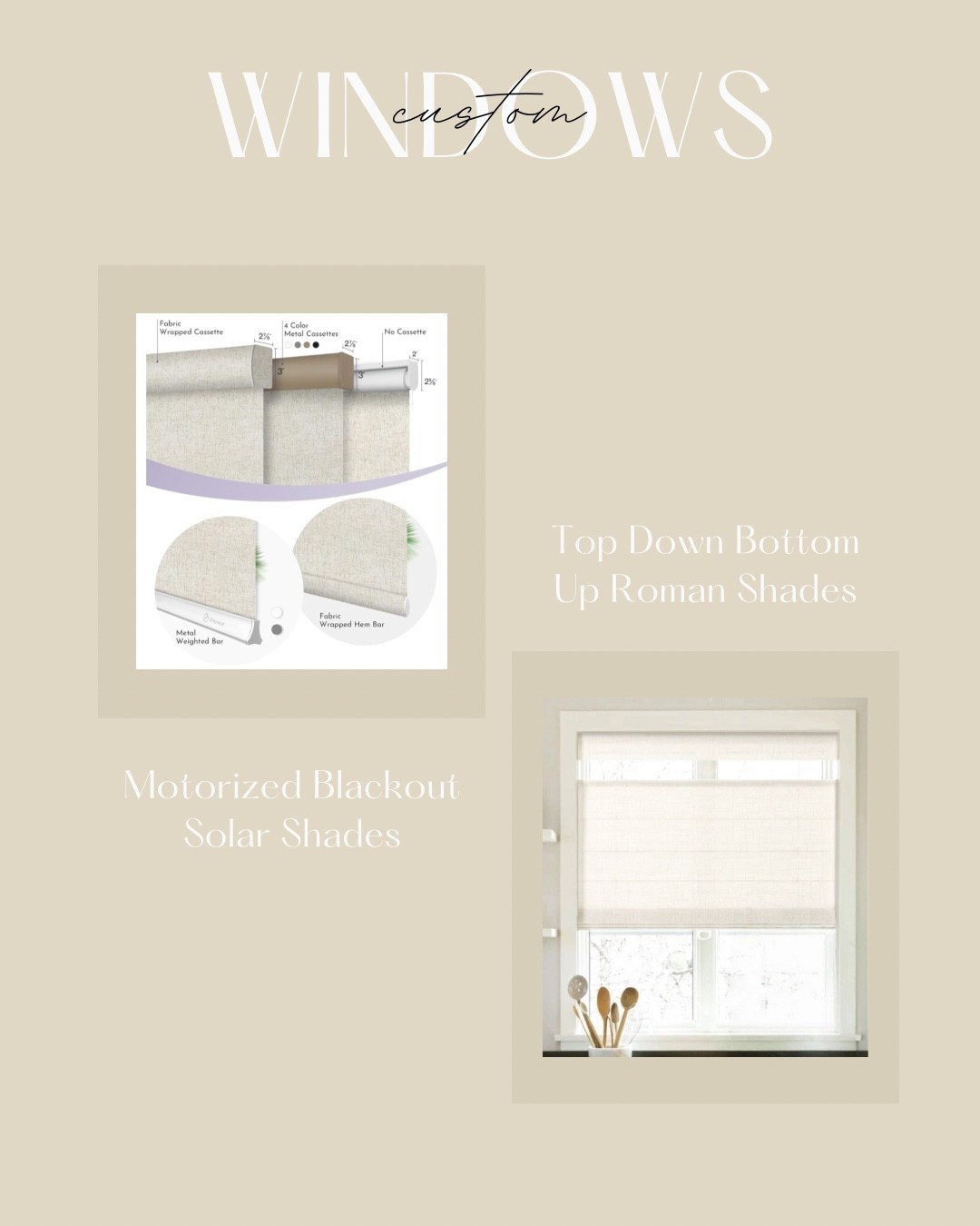 Motorized drapery and top up bottom down can get pricey. These are great options to furnish your space with! I absolutely love that you can schedule the motorized shades to wake up with you!

Affordable custom window coverings, affordable custom Roman shade, affordable custom solar shade 



#LTKFamily #LTKHome #LTKSaleAlert