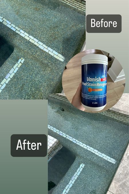 Vanish citric stain remover for pools!!! Removed out stains in literally 20 mins! I’m in shock!!! We thought we were going to have to drain the pool and acid wash. 

#LTKhome #LTKSeasonal #LTKswim