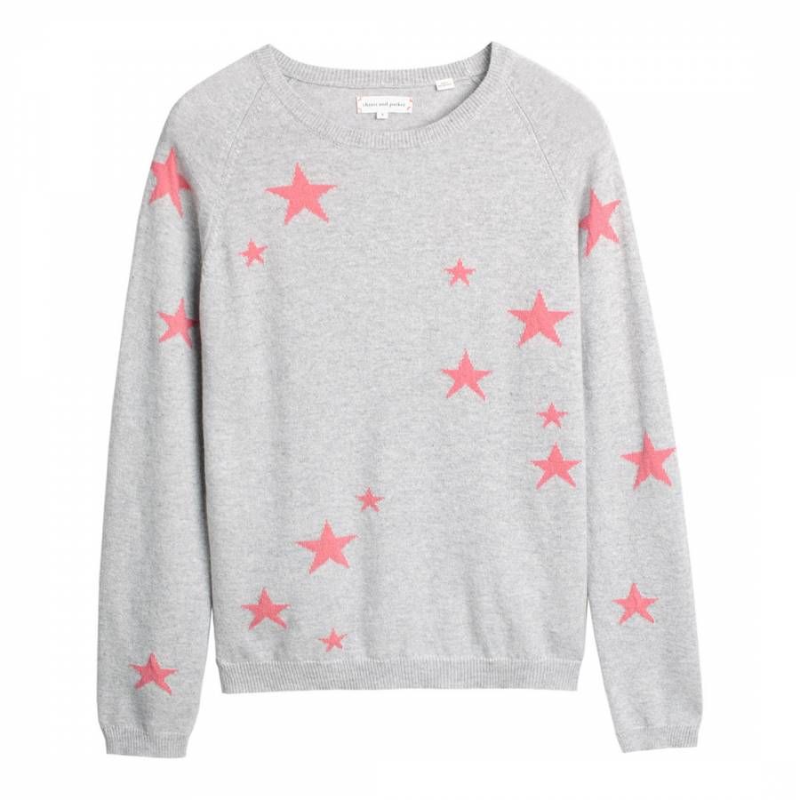 Silver Marl/Pink Cashmere Star Sweater | BrandAlley UK