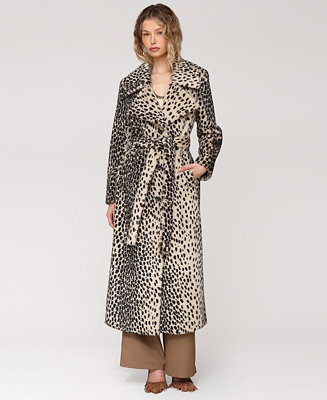 Avec Les Filles Women's Belted Faux-Fur Maxi Coat - Macy's | Macy's