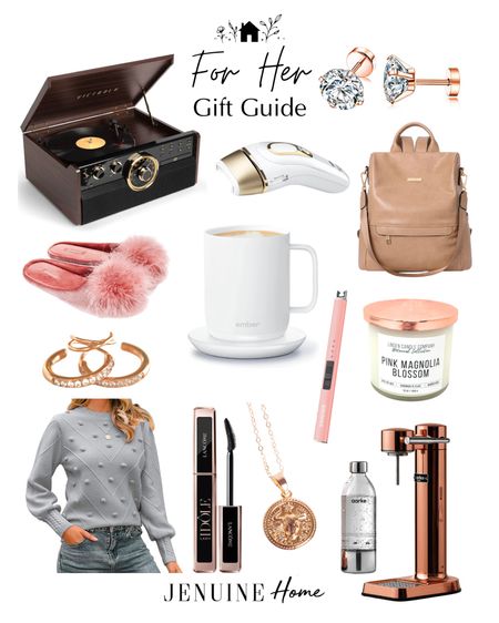 Gift guide for her mom grandma aunt women record vinyl player electric razor leather backpack diamond earrings sensitive ears non toxic candle rechargeable lighter aarke carbonator soda machine Lancôme idole mascara Amazon fashion sweater slippers ember mug gold necklace 

#LTKGiftGuide #LTKstyletip #LTKHoliday