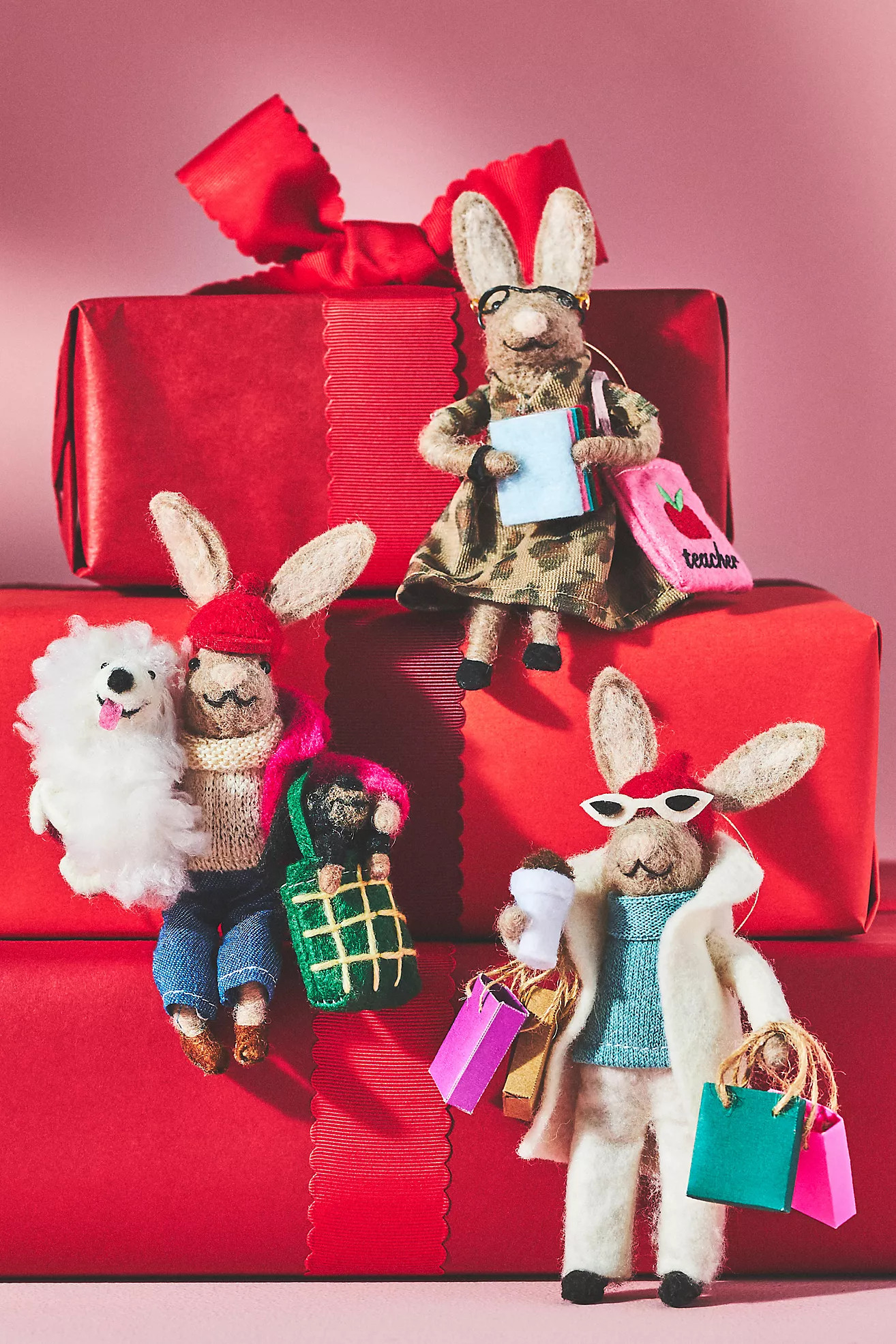 Busy Bunnies Felt Ornament | Anthropologie (US)