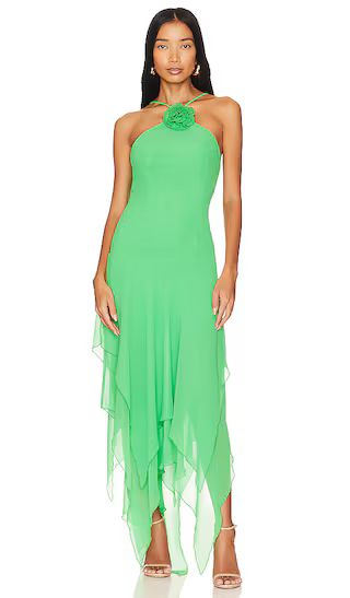 Shelby Asymmetric Dress in Green | Revolve Clothing (Global)